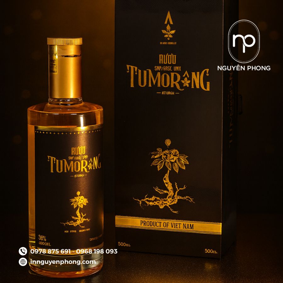 In tem dán rượu sâm giá rẻ tại Hà Nội